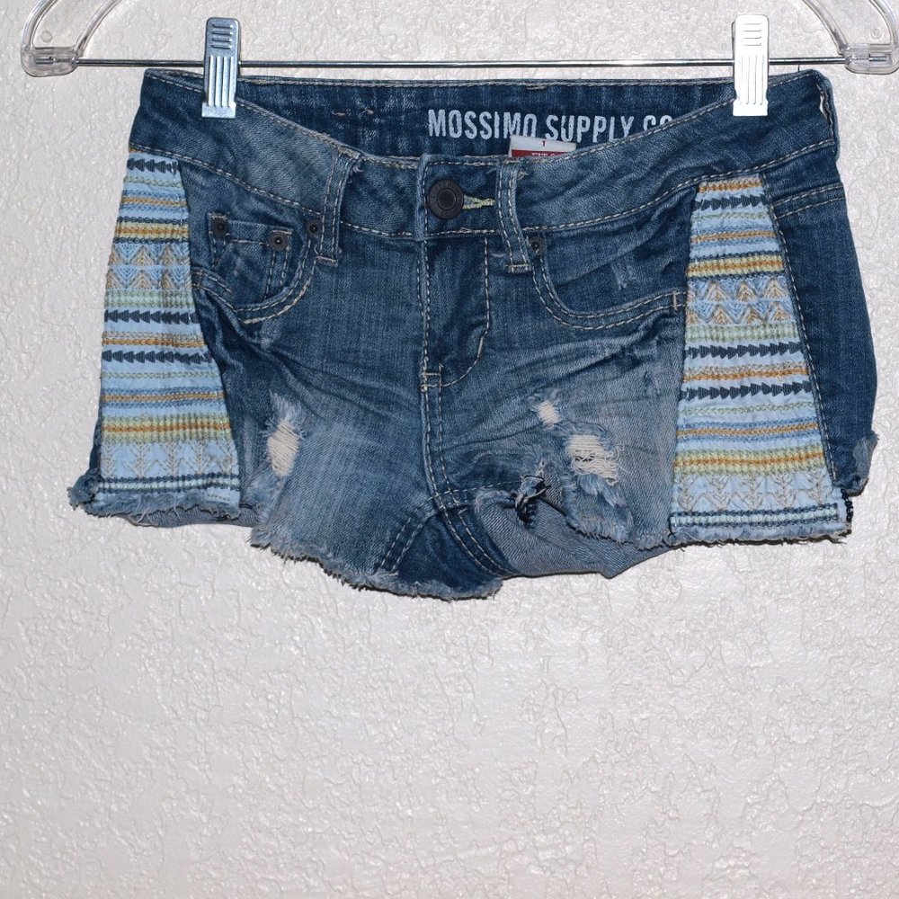 Mossimo Blue Jeans Distress Shorts